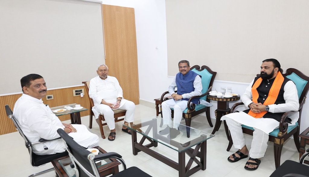 CM Nitish Kumar in Delhi Amid NDA Seat-Sharing Talks and VP Election Buzz