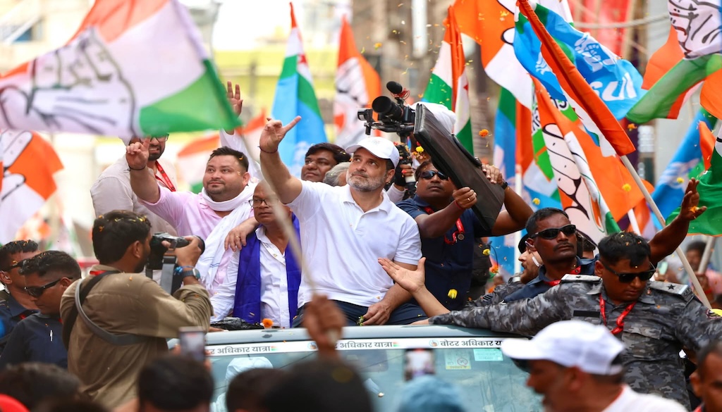 Rahul Gandhi Rejoins Voter Rights Yatra In Bihar After One-Day Break