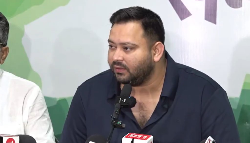 Tejashwi Alleges Voter List Tampering: Says 'My and My Wife's Names Deleted, EC Acting on Orders of Two Gujaratis'