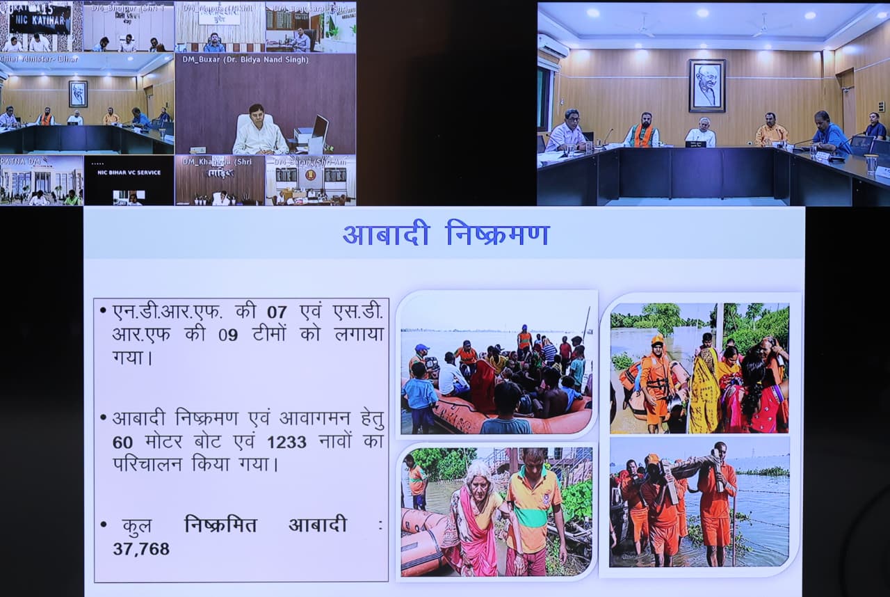 Bihar CM Reviews Flood Relief Operations, Urges Prompt Assistance to Affected Communities