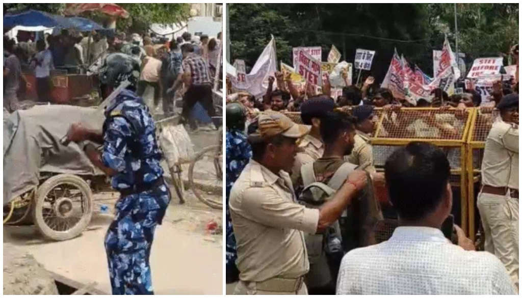 Patna Police Lathicharge Teacher Aspirants Marching to CM House Over STET Exam Delay