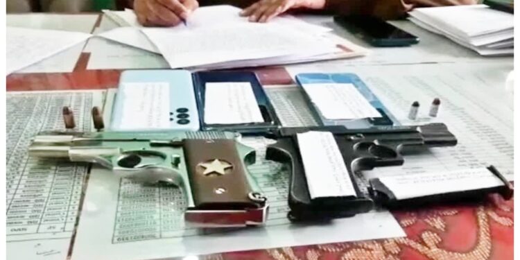 US-Made Pistols Seized in Patna as Police Arrest Punjab Arms Smuggler and Notorious Gangster Bhainsiya