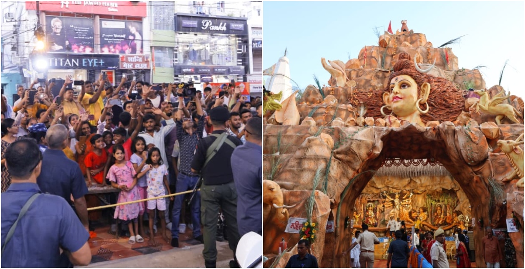 CM Nitish Kumar Offers Prayers on Mahasaptami, Wishes Happiness and Prosperity for Bihar