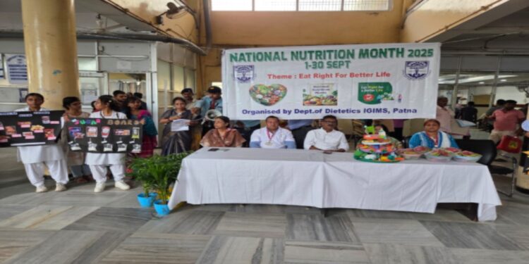 Complete Nutrition, Healthy Life: IGIMS Patna Marks Nutrition Month with Warning on Lifestyle Diseases