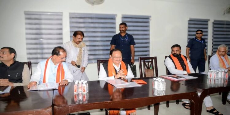 BJP Chief Nadda Rallies Party Cadre in Patna Ahead of Bihar Polls