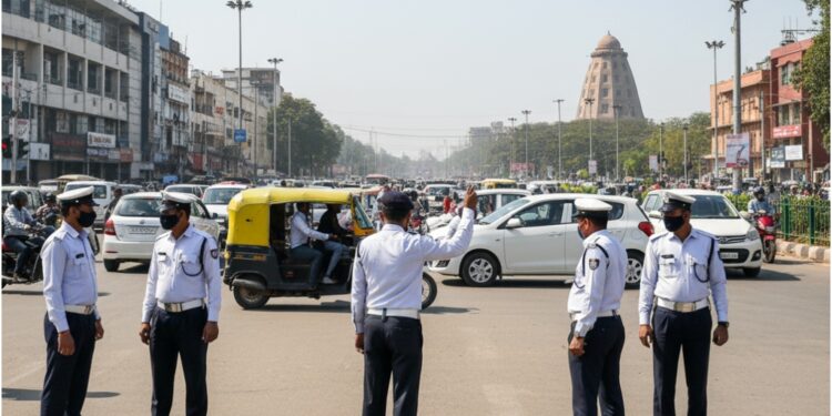 New Year Traffic Curbs in Patna: Autos Barred Around Gandhi Maidan, Major Diversions Announced