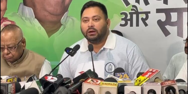 Tejashwi Yadav Dubs CM Nitish Kumar “Dhritarashtra of Corruption,” Warns Bihar’s “Double-Engine” Government Faces Ouster