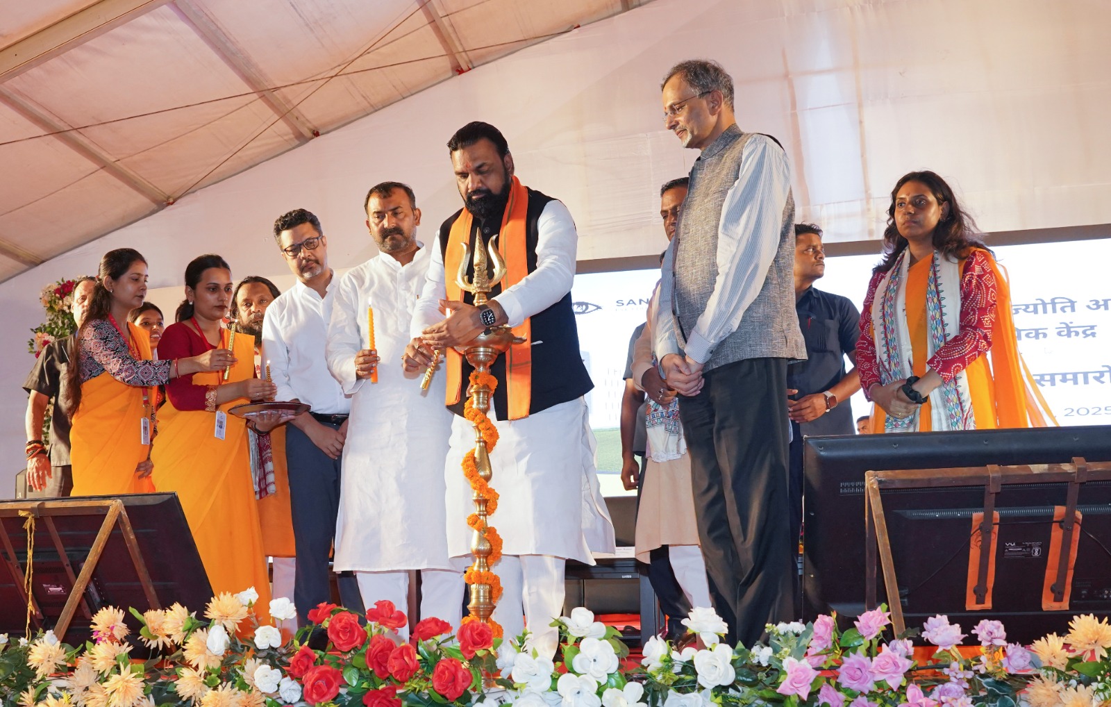Deputy Chief Minister Samrat Choudhary Lays Foundation Stone for 1,000-Bed Akhand Jyoti Eye Hospital in Saran
