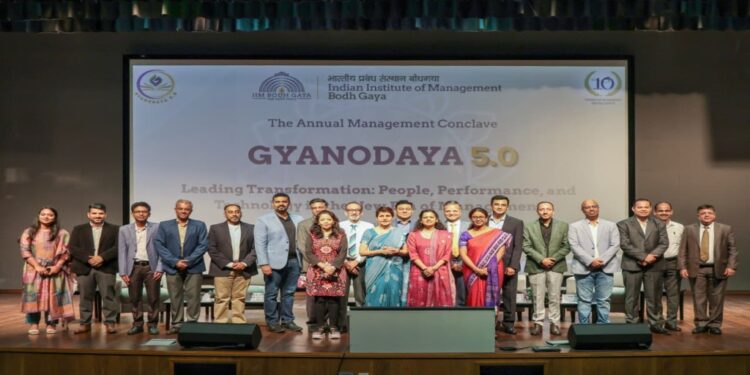 Panel discussion at IIM Bodh Gaya’s Gyanodaya 5.0 with industry leaders and academicians discussing the future of management in a digital-first era