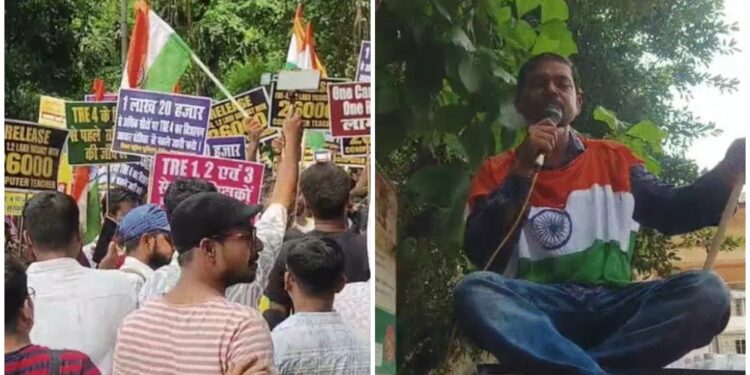 TRE-4 Candidates Protest in Patna: March Towards CM’s Residence Amid Heavy Police Deployment