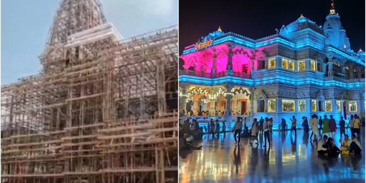Patna’s Sampatchak Bazar Durga Puja Pandal Modelled on Vrindavan’s Prem Mandir, Built by Muslim Artisans