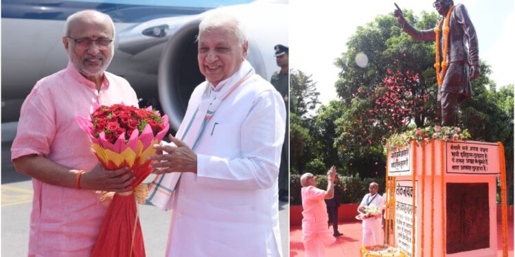 Vice President C.P. Radhakrishnan Visits Bihar to Attend Unmesa Literature Festival and Maa Chamunda Temple, Praises Chhath Puja