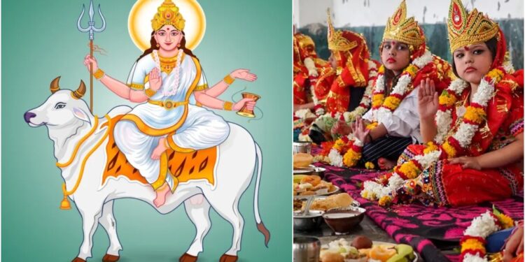 Day 8 of Sharad Navratri Marked by Worship of Goddess Mahagauri, Symbol of Purity and Prosperity; Some Devotees Also Perform Kanya Pujan