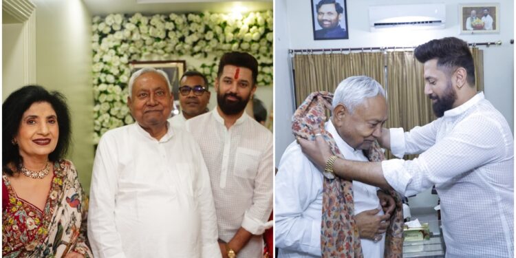Chhath Puja 2025: CM Nitish Kumar Visits Chirag Paswan’s Home for Kharna Prasad, Remark Brings Smiles All Around