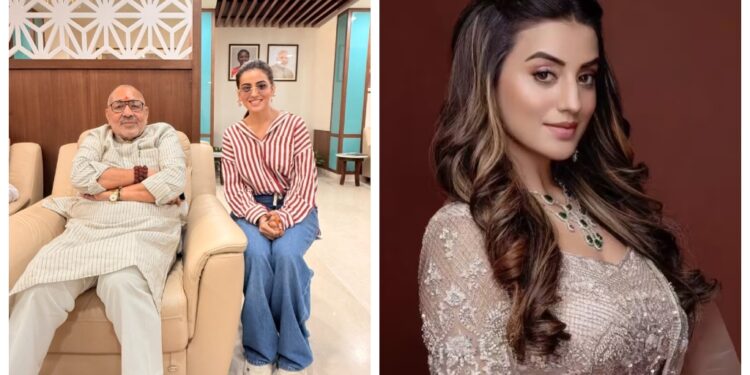 Bhojpuri Star Akshara Singh Meets Union Minister Giriraj Singh, Sparks Fresh Political Speculation in Bihar