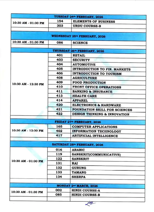 CBSE Releases Datesheet for Class 10 and 12 Exams, to Begin on February 17