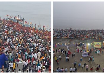 Chhath Mahaparv Concludes With Devotees Offering Prayers to the Rising Sun Amid Cloud Cover