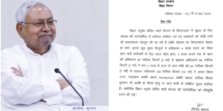 Bihar Students Get Major Relief: Loans up to Rs 4 Lakh Now Interest-Free Under Student Credit Card Scheme
