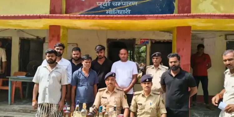 Motihari Police Bust High-Profile Liquor Party, Arrest RJD Leader’s Son and Six Others