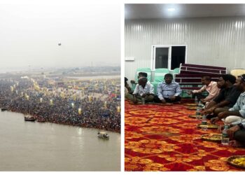 Patna’s Municipal Commissioner Dines With Sanitation Workers After Chhath Sandhya Arghya