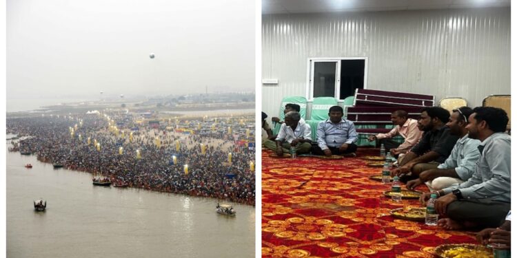 Patna’s Municipal Commissioner Dines With Sanitation Workers After Chhath Sandhya Arghya