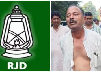 Denied Ticket, RJD Leader Tears Kurta and Lies on Road Outside Rabri Awas, Alleges Rs. 2 Crore Demand