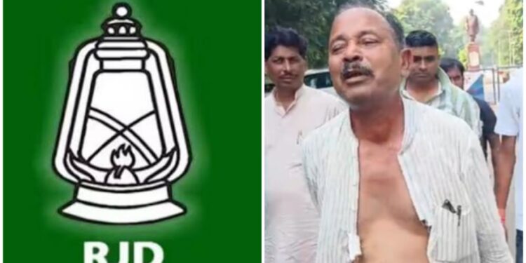 Denied Ticket, RJD Leader Tears Kurta and Lies on Road Outside Rabri Awas, Alleges Rs. 2 Crore Demand