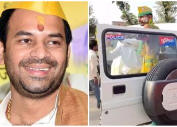 FIR Filed Against Tej Pratap Yadav For Using Police Vehicle in Mahua Rally, Accused of Poll Code Violation
