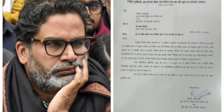 Election Commission Issues Notice to Prashant Kishor Over Dual Voter Registration in Bihar and West Bengal