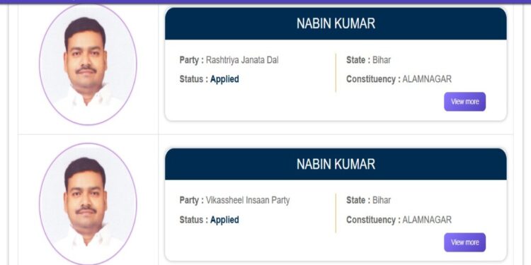Same Candidate Files Nomination from Both RJD and VIP in Bihar’s Alamnagar Seat Confusion