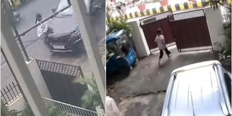 Speeding Black SUV Hits Two Pedestrians in Patna, CCTV Footage Captures Chaos