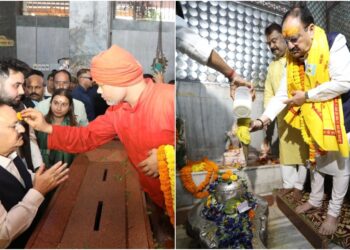 Bihar Elections 2025: BJP National President JP Nadda Offers Prayers at Patna’s Mahavir Temple Ahead of Bihar First-Phase Voting