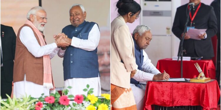PM Modi Congratulates Nitish Kumar After Swearing-In, Says ‘New Momentum Will Be Achieved’