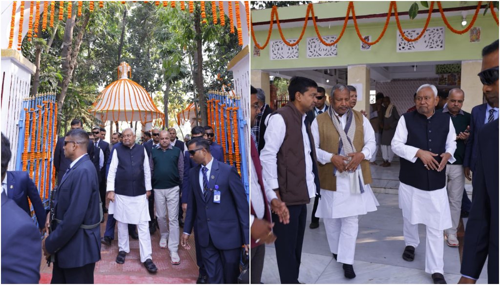 CM Nitish Kumar Visits Ancestral Village for the First Time Since 10th Term, Pays Tribute to Father on Death Anniversary
