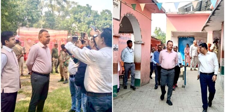 Patna Division Commissioner Inspects Polling in Rohtas, Praises Smooth and Peaceful Voting