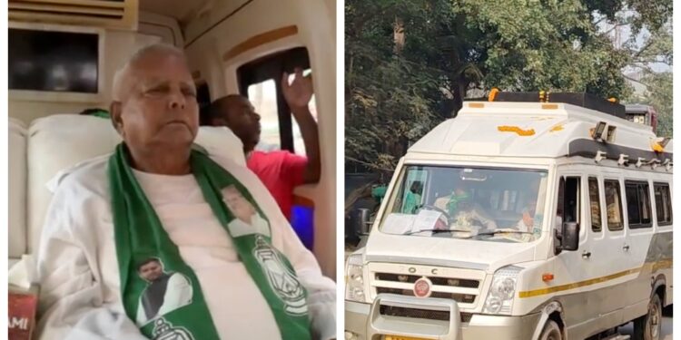 Lalu Leads Roadshow in Patna’s Phulwarisharif on Final Day of Campaigning of First Phase of Bihar Polls