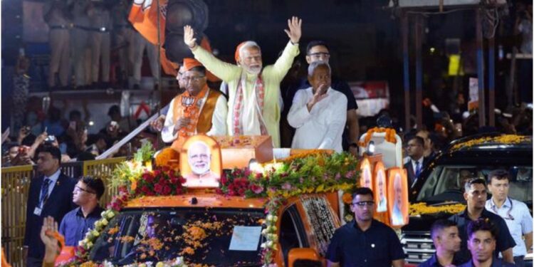 PM Modi’s Patna Roadshow from Dinkar Chauraha to Udyog Bhavan: 10 Welcome Points, 2.8 km Route Decorated