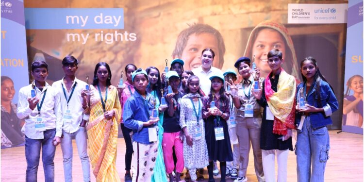 Children Lead the Way at UNICEF Bihar Celebration, Demanding Rights, Respect and a Voice