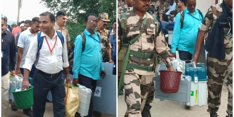 Bihar Elections 2025: Polling Teams Depart With EVMs As First-Phase Voting Begins On 121 Seats