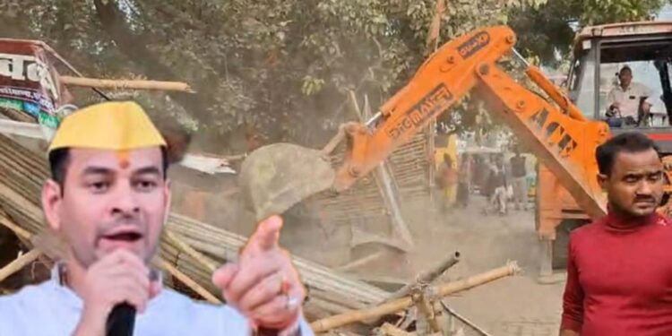 ‘ये बुलडोज़र नहीं, राजनीतिक बदले की कार्रवाई है’: Tej Pratap Yadav Criticises Samrat Choudhary as Bihar Crackdown Intensifies