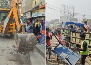 Rajiv Nagar Traffic Chaos Cleared as Authorities Launch Major Anti-Encroachment Drive