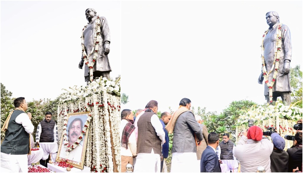 CM Nitish Kumar Pays Tribute to Naveen Kishore Sinha on His 20th Death Anniversary in Patna