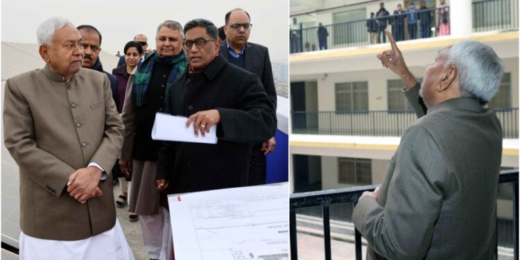 CM Nitish Kumar Inspects Under-Construction Bihar Health Sciences and Engineering Universities in Mithapur, Directs Speedy Completion