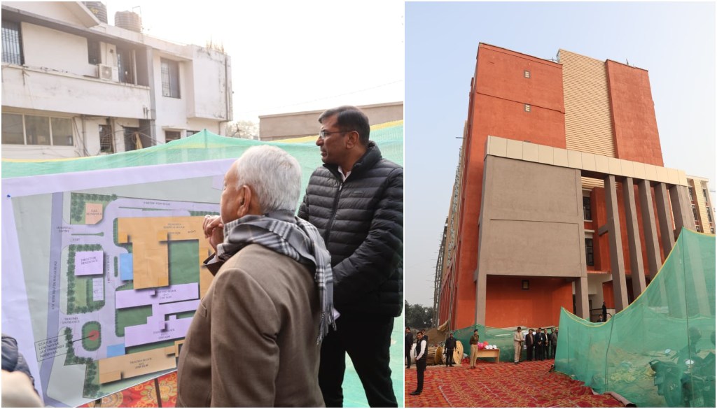 CM Nitish Kumar Inspects Construction of Loknayak Jayaprakash Narayan Super Specialty Hospital in Rajvanshi Nagar, Directs Officials to Expedite Work