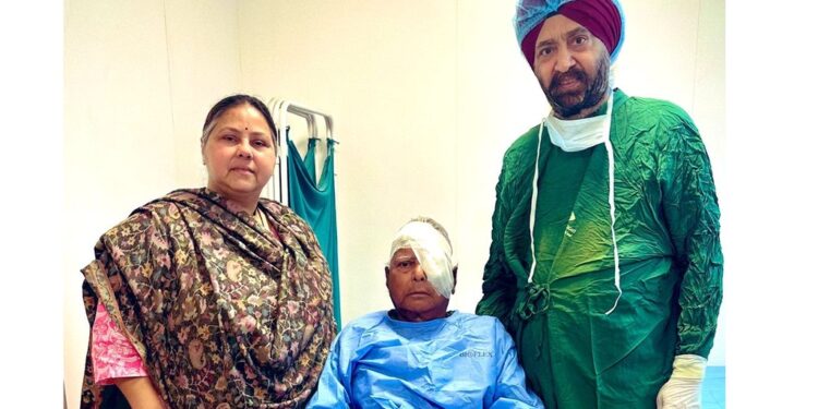 RJD Chief Lalu Yadav Recovering After Successful Eye Surgery in Delhi, Family Says
