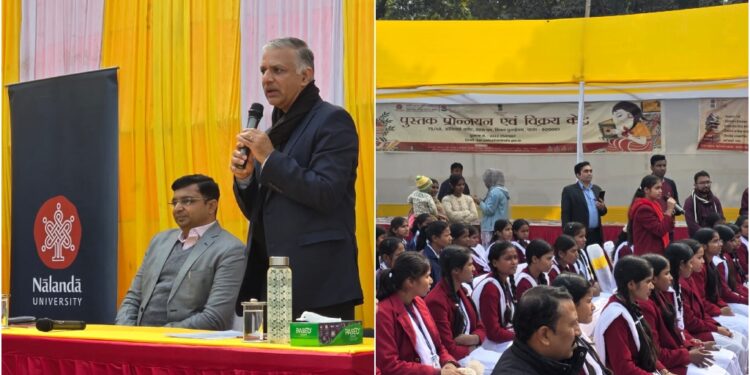 Nalanda University Opens Book Exhibition for Students and Locals