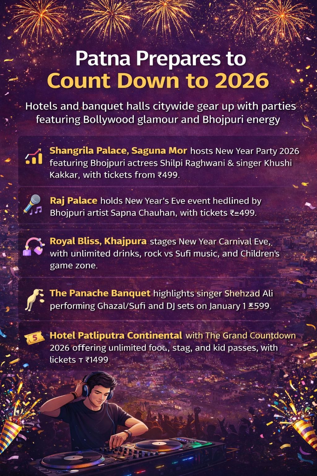 From Bhojpuri Beats to Bollywood Glamour, Patna Lines Up a Grand Welcome for 2026 