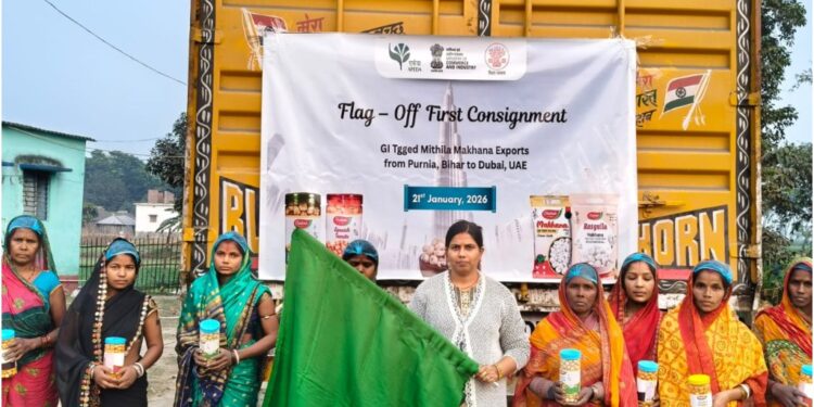 Bihar’s GI-Tagged Makhana Exported by Sea for First Time in Shipment to Dubai