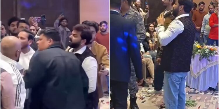 Pawan Singh Lunges at Young Man During Party; Bouncers Drag Him Away as Fans Shout ‘Stop Him!’