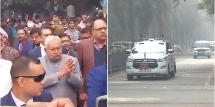 Bihar CM Nitish Kumar Departs Patna Early on New Year’s Day for Ancestral Village to Pay Tribute to Late Mother